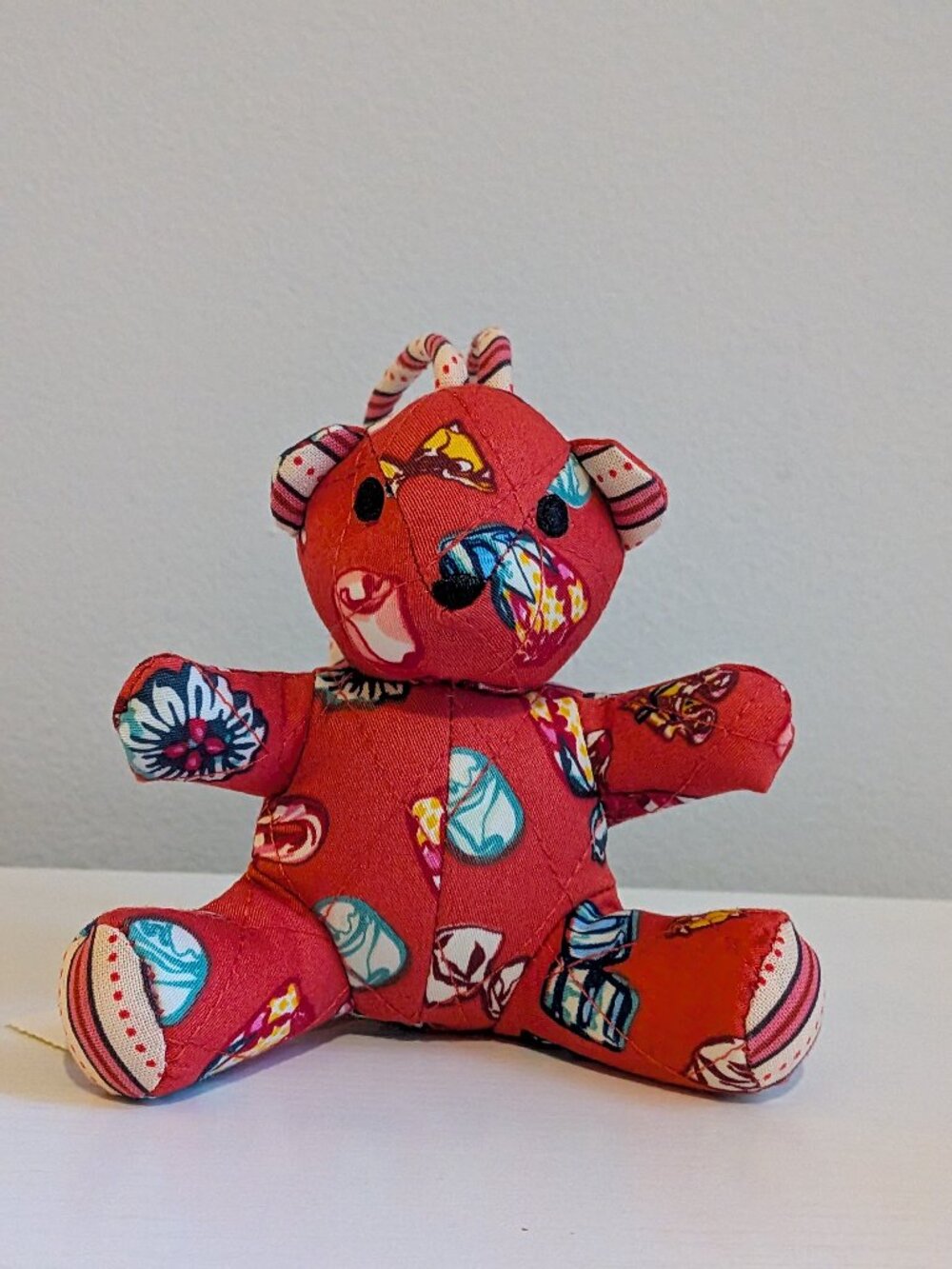 Vera Bradley Bitty Bear-Shaped Plush Bag Charm